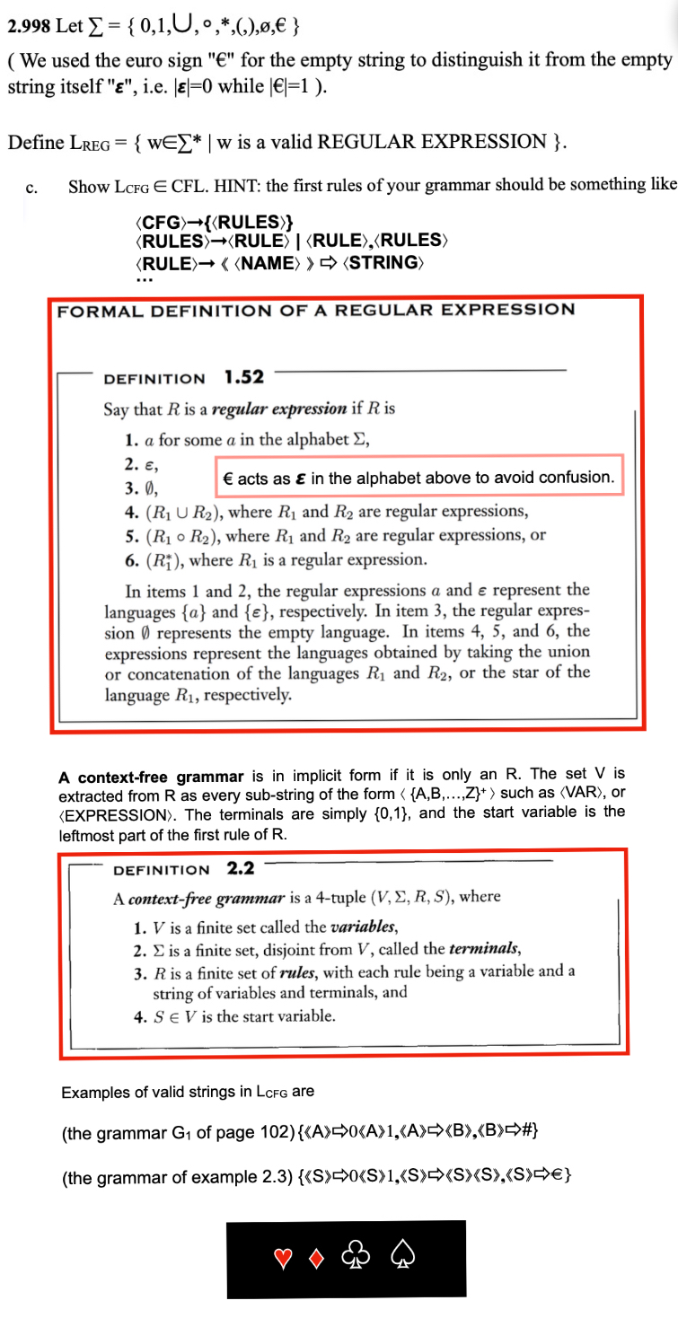  2.998 Let ??={0,1,,@,**,(),O,} ( We used the euro sign "" for