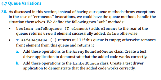  public class ArrayBoundedQueue implements QueueInterface { protected final int DEFCAP =