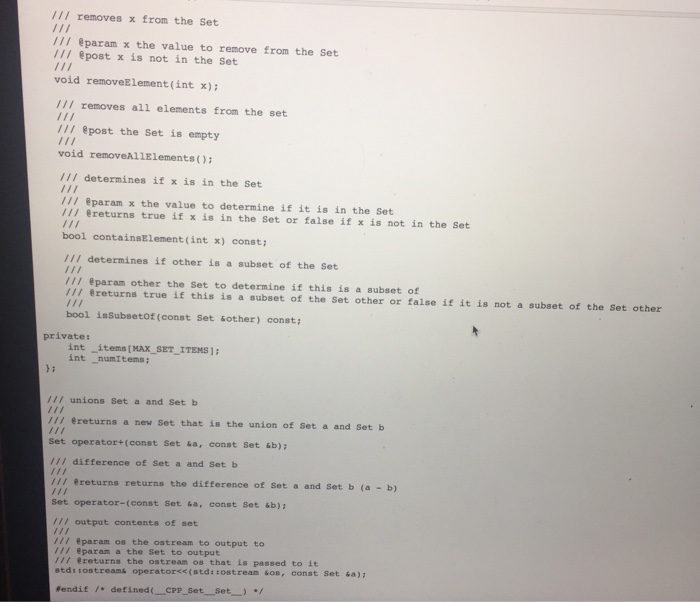 to check how many elements are in the set, add an element