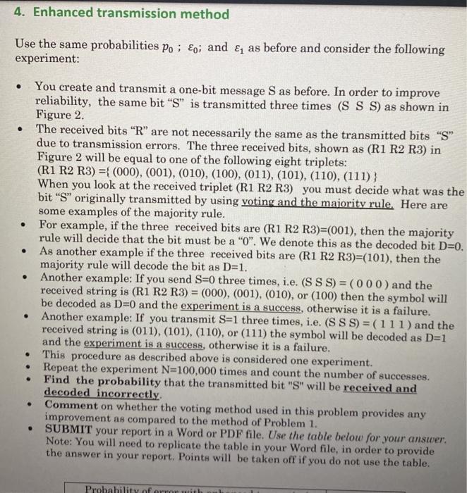 In python language with comments to understand better please, p0=0.4, e0=0.02, e1=