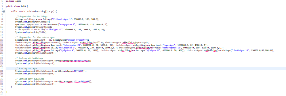all of the codes and the instruction/task for the 4 methods that