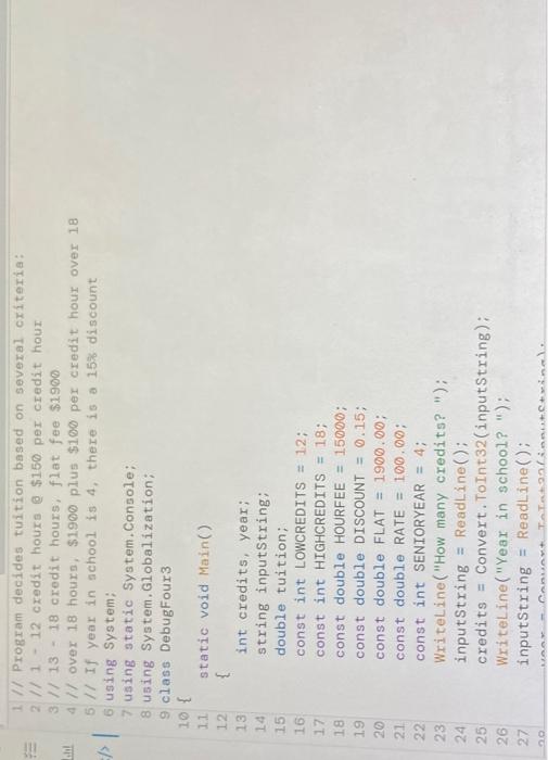 syntax and/or logical errors. Determine the problem(s), and fix the program. 1/
