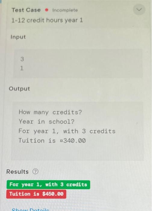 e $150 per credit hour I/ 13 - 18 oredit hours, flat