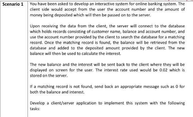 Create a database in Access or in any other RDBMS: create