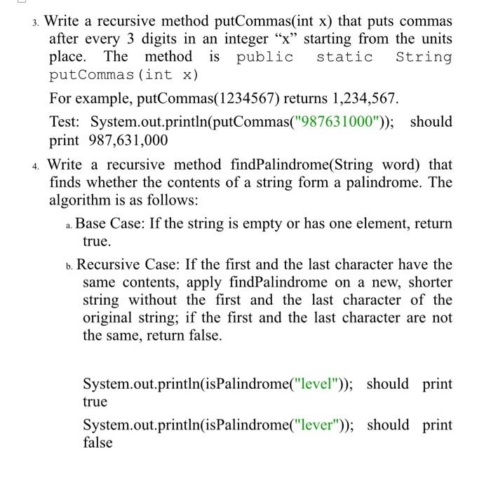 this lab is to design, and implement recursive programs. Outcomes After completing