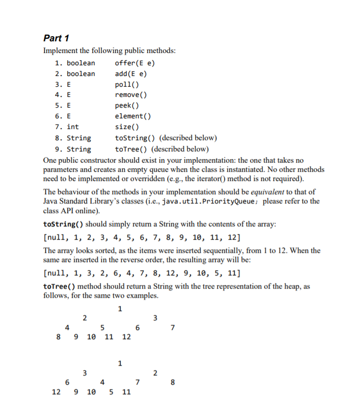 an AbstractQueue class, which in itself implements a Queue interface. Note that
