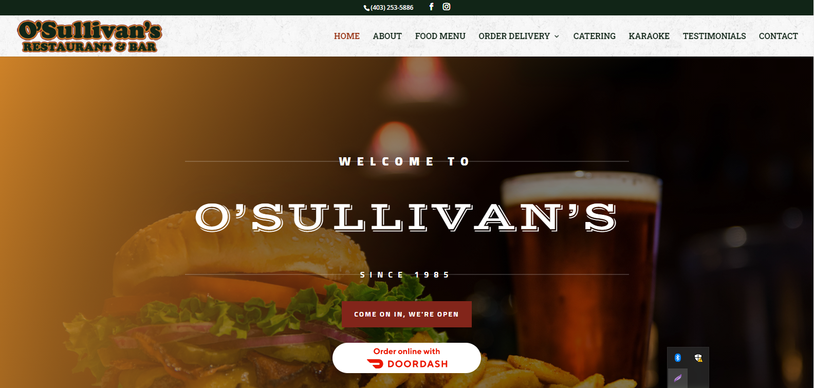 create a professional website for a restaurant or bakery. Your website must