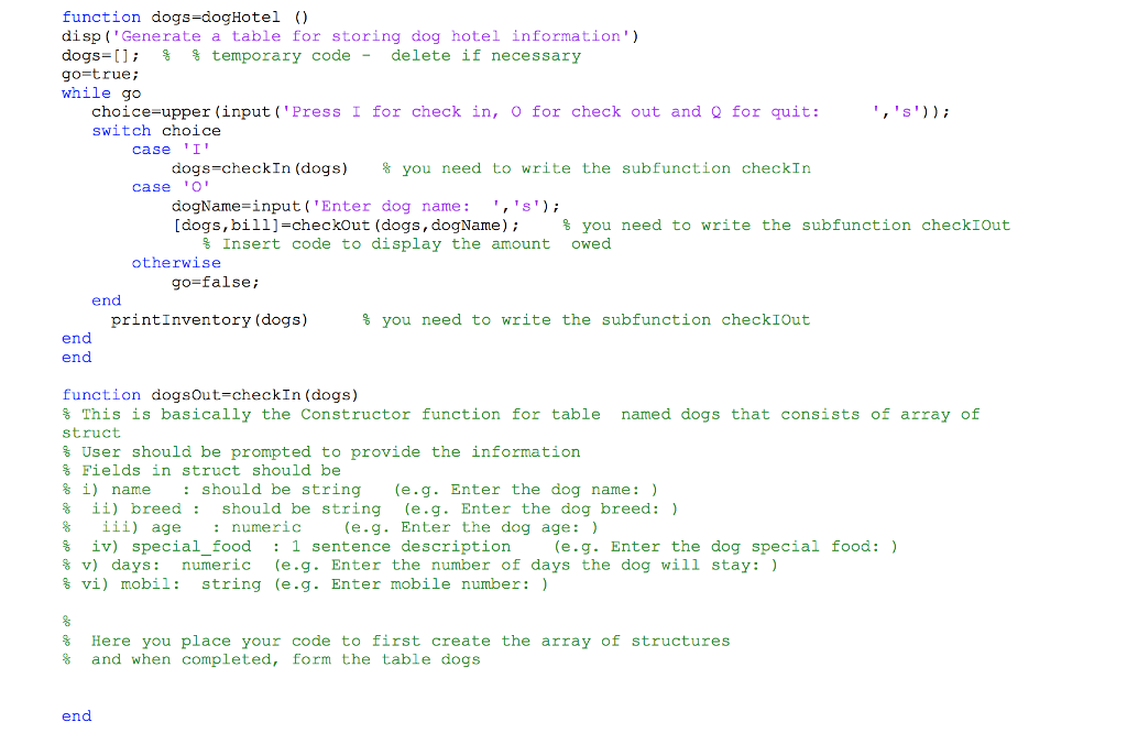 of a computer program 2. Become familiar structs and table data type