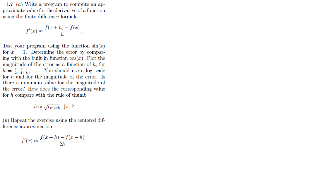  Language: Matlab Write a program to compute an approximate value for