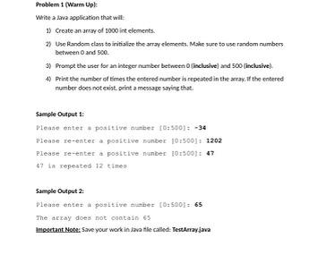  Problem 1 Warm Up Write a la replication that wil 1)