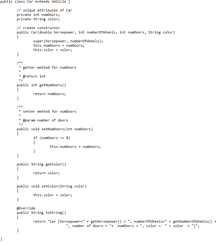 ArrayList of Vehicle objects. Prompt the user for the attributes of 2