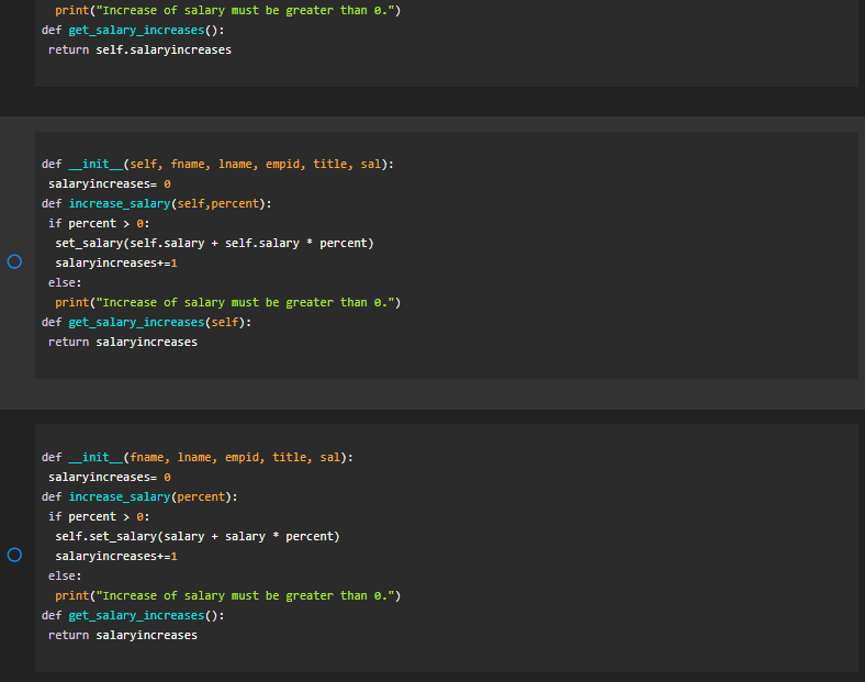 segments could be added to keep track of the number of salary