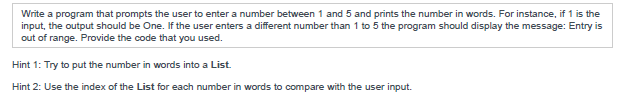  Write a program that prompts the user to enter a number
