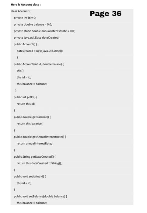 called Homework3_Account Transactions, with a main class named TestAccount Transactions, and three