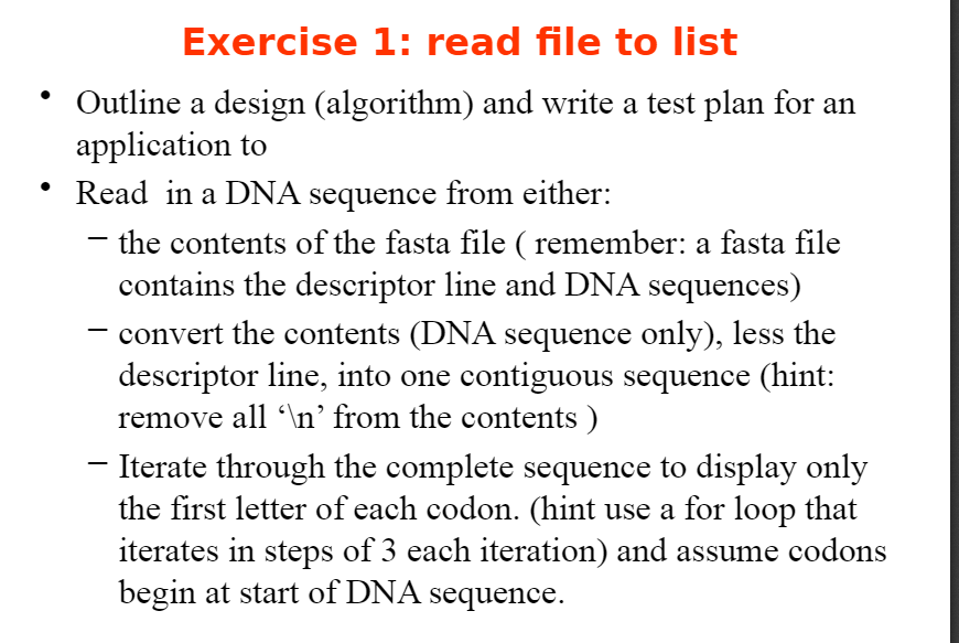 Please assist with exercise below in Python Exercise 1: read file to