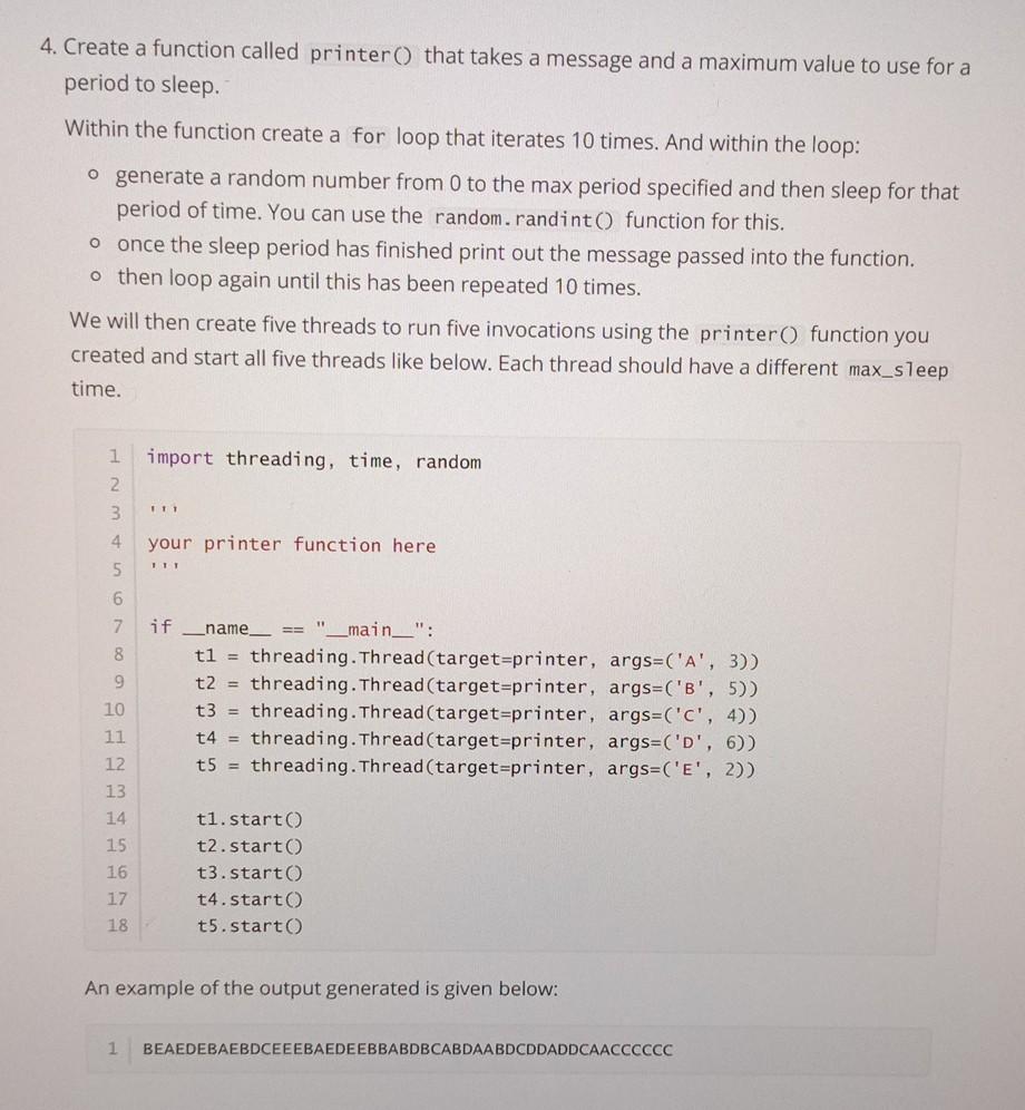 Old MathJax webview Use only Python Programming for this question. 4. Create