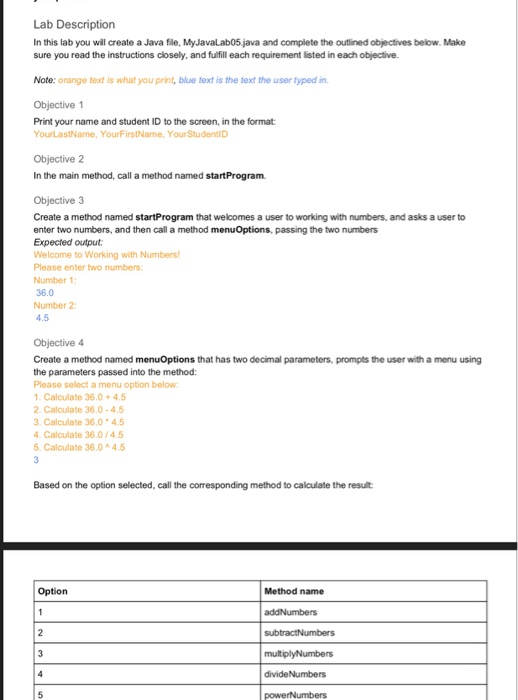 Lab Description In this lab you will create a Java file,