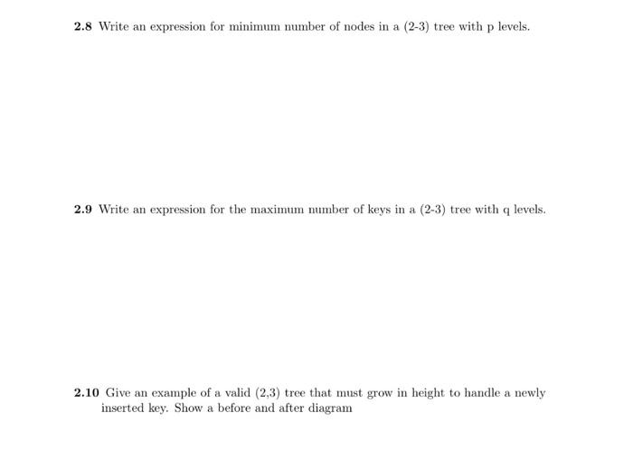 five (5) nodes with shapes that satisfy the AVL tree property 2.2