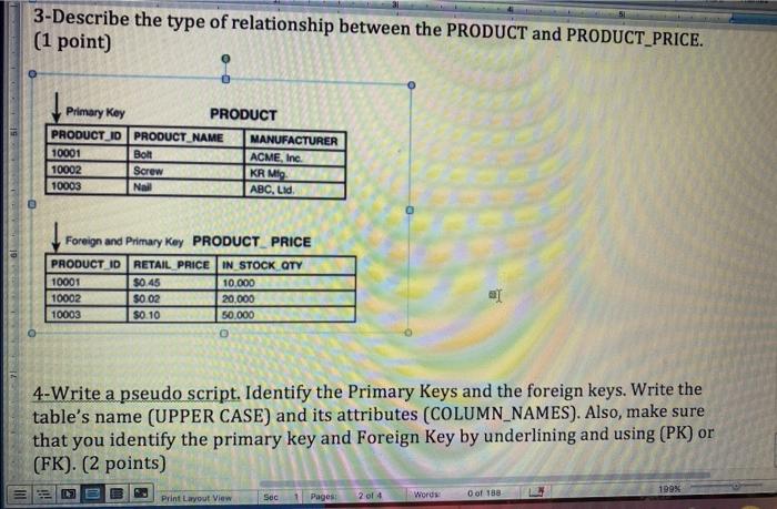 hour thanks 1-On the EMPLOYEE table and the DEPARTMENT table. Identify the