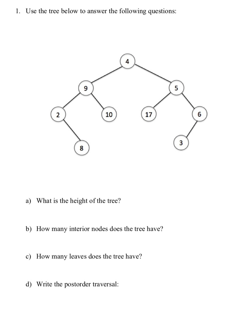 PTYHON 3...please help and explain 1. Use the tree below to answer