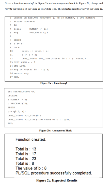  Given a function named 2 in Figure 2a and an anonymous