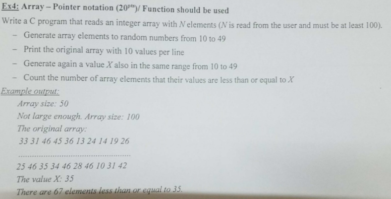 Use C only (not C++) Write a C program that reads an
