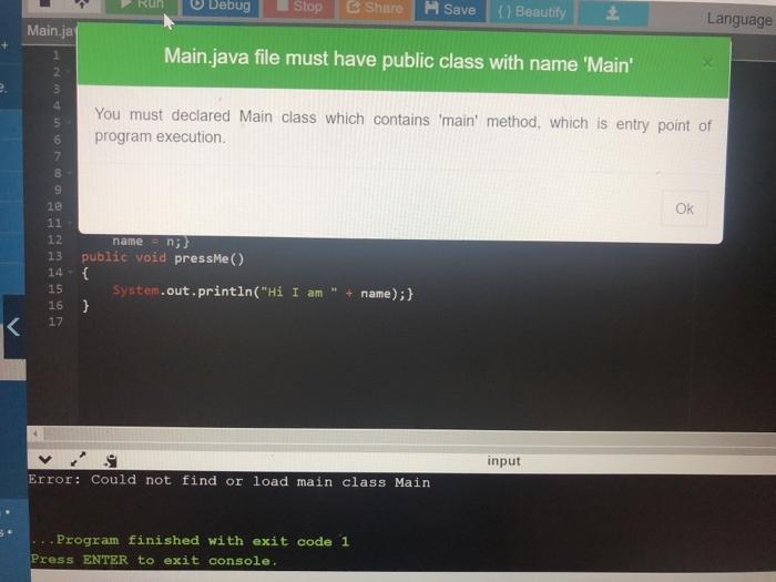How do I solve this problem? Debug Slop Share H Save 1)