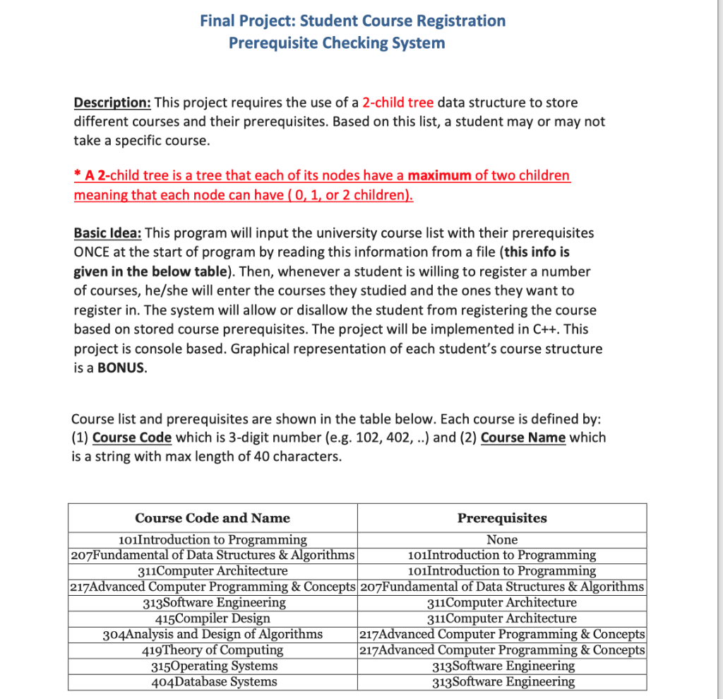  i need the code in c++ using file and following the