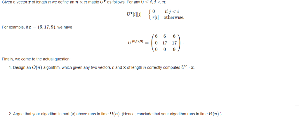 Please include the algorithm idea, algorithm analysis, big O analysis and