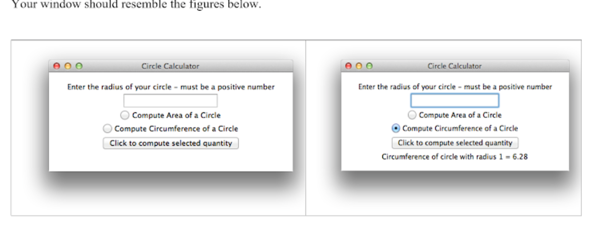 FOR PYTHON 3.2: Create a window that will compute either the area