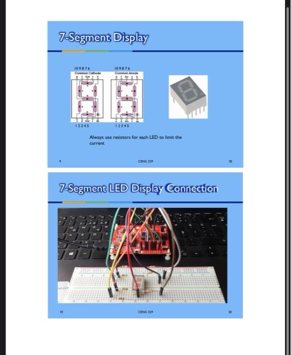 using a 7 -segment display to count from 1 to 9 .