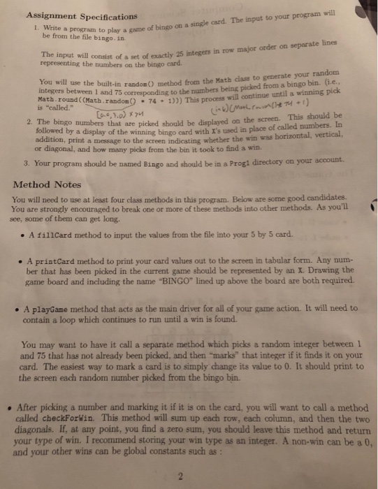 my first project assignment. For this assignment we are supposed to make