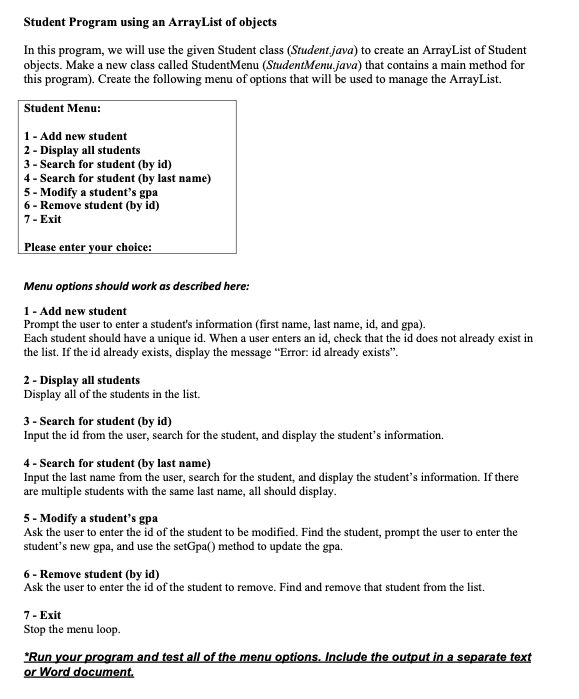 please code this using java please, thank you. Can you add comments