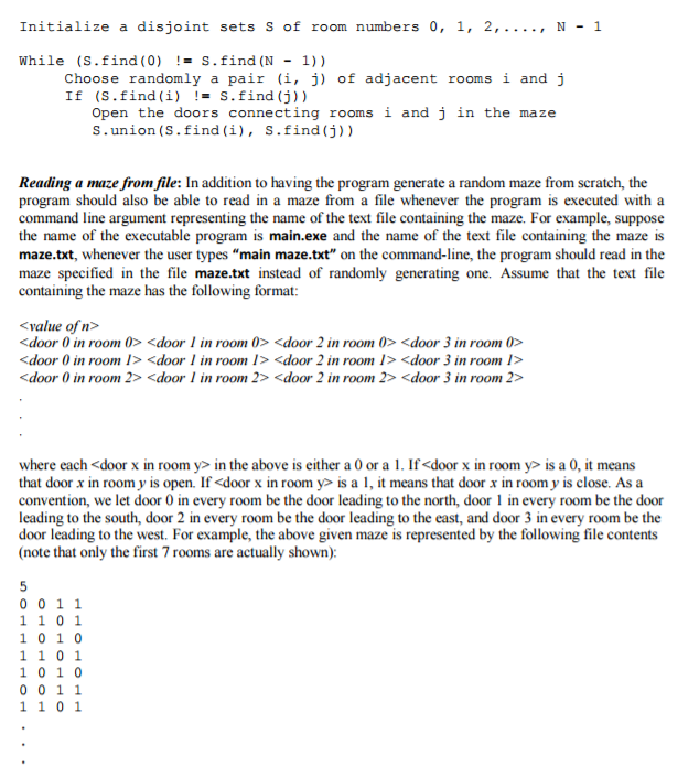 to write a program that can: Generate a random two-dimensional square maze