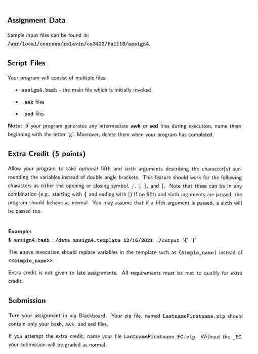 generic template with placeholders for generic data, a set of input files