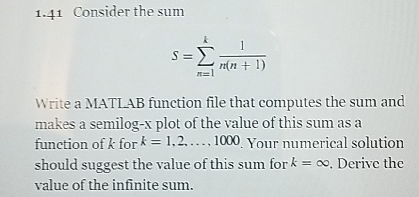 please explain each step 1.11 Consider the sum (n Write a