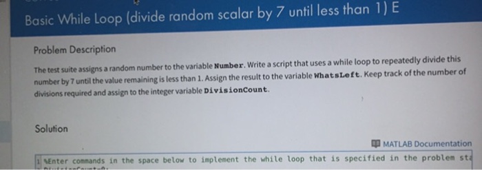  The test suite assigns a random number to the variable Number.