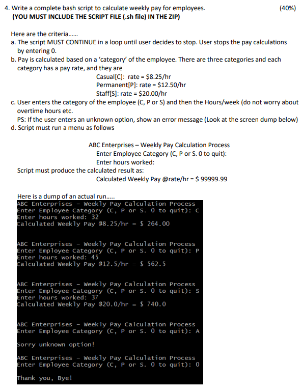  its not working !/bin/sh a=0.0 b=0 while : do echo 'Enter