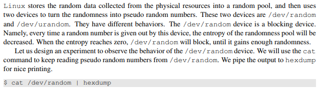  Linux stores the random data collected from the physical resources into