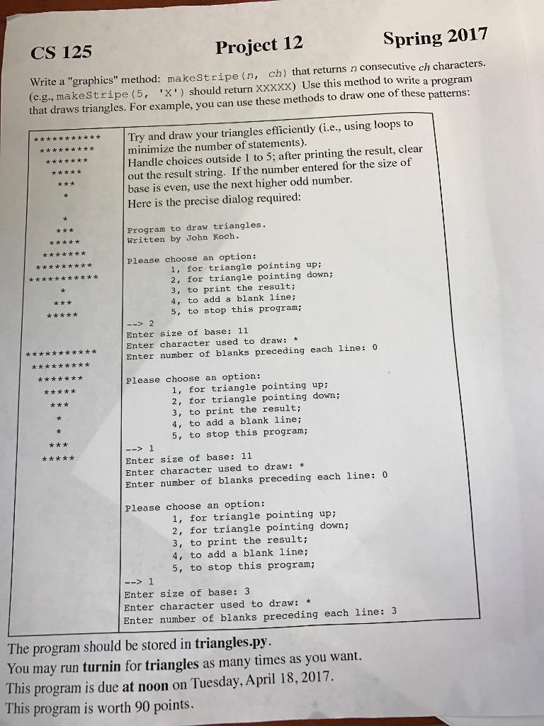 Write a python program for the following prompt. Write a "graphics" method: