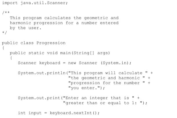 a recursive version of each of the progressions. You will create the