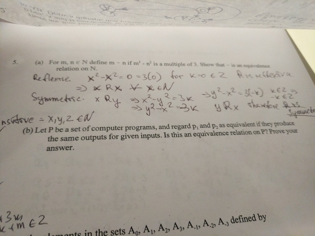 b part S' 5. (a) For m, n e N define