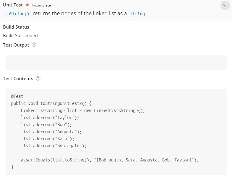 import java.util.Optional; public class LinkedListNode { private V value; private LinkedListNode next;