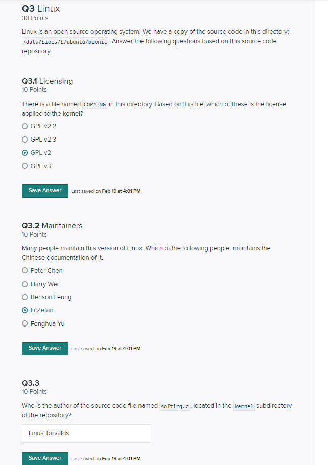 Help with Linux terminal questions. Please explain solutions if possible. Thank you.