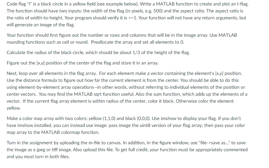  Code flag "T" is a black circle in a yellow field