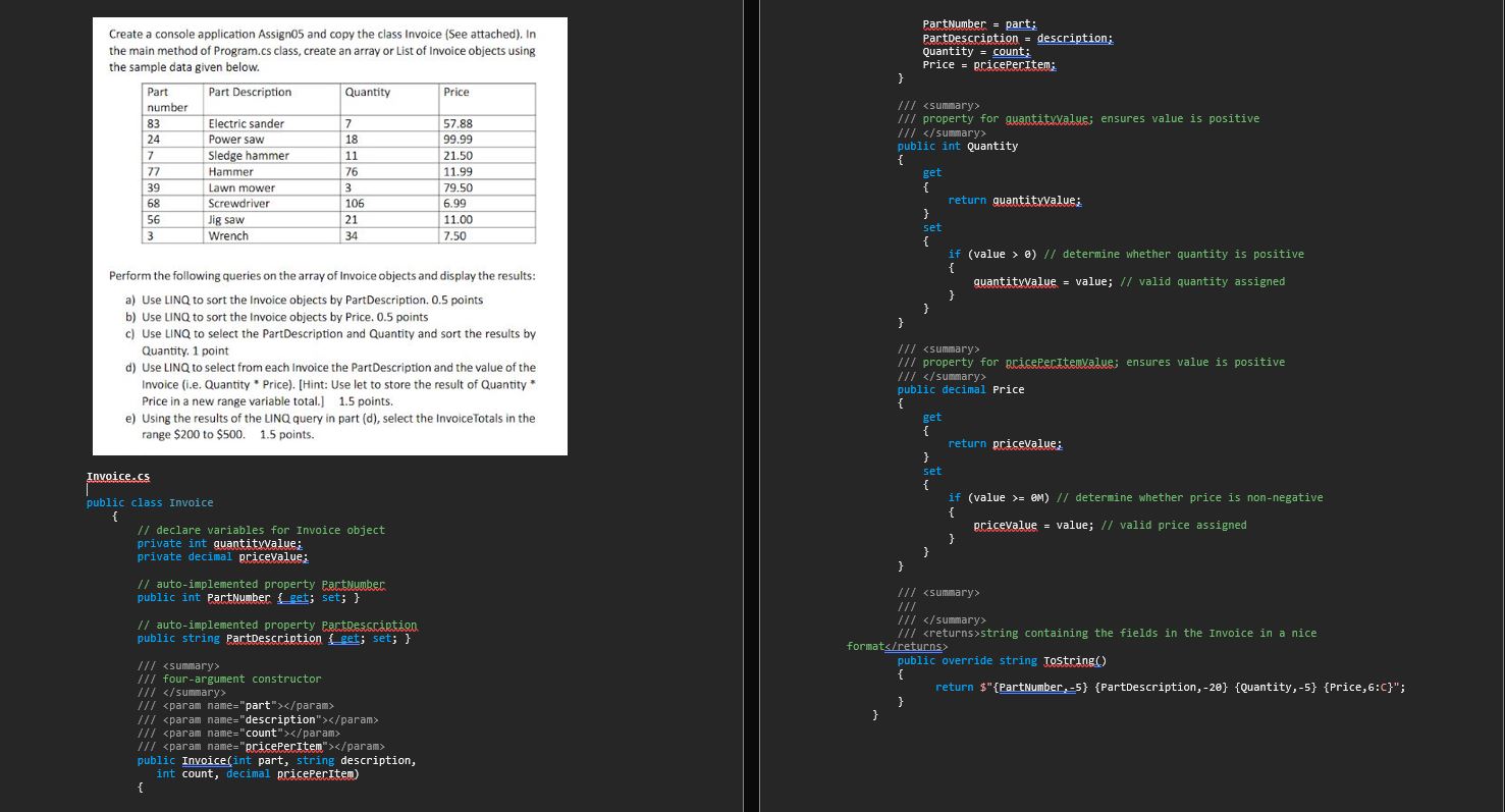  Please Write a console app in Visual Studio C# net 6.0