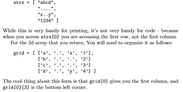 function that takes one parameter, which will be an array of strings.