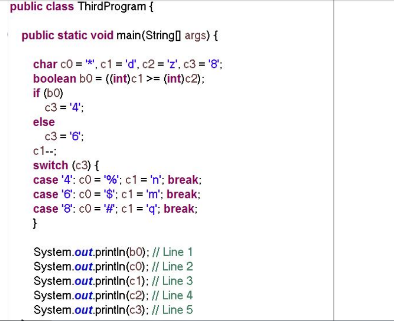 line 1 :false line 2: : $ line3 : m line4