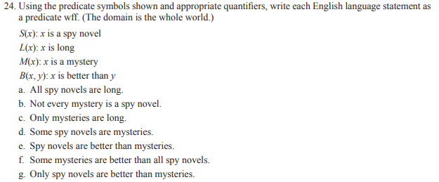 I only need e and g, thank you! 24. Using the