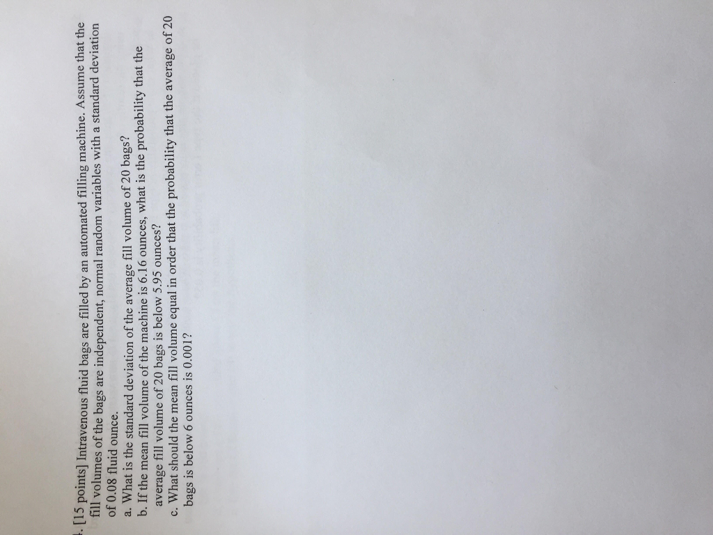 please answer the following question on cimputer based analysis Intravenous fluid bags